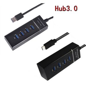 USB HUB Extender Type-C MacBook Air PC dizüstü bilgisayar için dört bağlantı noktası USB3.0 OTG Adaptörü Ayrıştırıcı Uzatma 4 Bağlantı Noktaları Şarj Cihazı 30cm