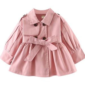 Spring Children Clother Autumn Girls Jackets 2022 New Concise Solid Color Windbreaker Girls Child Casual Coats Lapel Collar Long Sleeve Children's Clothing