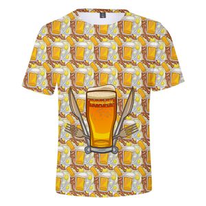 Bira 3D baskı çocuklar tişört erkek/kızlar genç harajuku gündelik grafik tees sokak kıyafetleri hip hop komik tshirt çocuk kıyafetleri