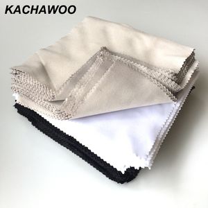 Kachawoo 100 adet İğne 1 Mikrofiber Gözlük Temizleme Bez Gözlük Beyaz Gri Siyah Güneş Gözlüğü Temizleyici Mendil Toptan 201021