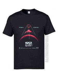 Sovyet Sputnik Yapay Uydu Uzay T Shirt Baba Tee Gömlek 2019 Yeni 100% Pamuk Kumaş Erkekler Üst T-Shirt Özelleştirilmiş G1222