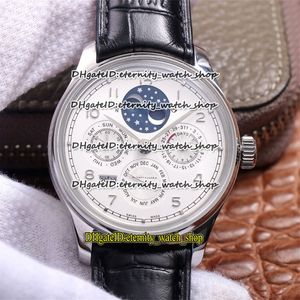 вечность V9F Супер версия Perpetual Calendar 503406 Moon Phase Power Reserve A52610 Автоматический белый циферблат Мужские часы с ЧПУ Case Спортивные часы