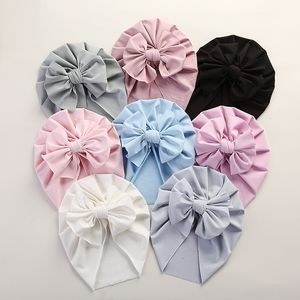 Новые Baby Boys Girls Хлопок Hair Bow Turban Hats Infantsoft Beavies Hat Caps Caps Knotbow Head Wraps для малыша ребенка Newborn