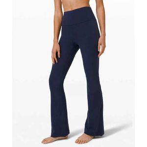 Yoga Kıyafetler Pantolon Kadın Günlük Spor Taytları Lu-15 Flare Groove Yüksek Bel Kalça Elastik Yoga Giysileri Geniş Bacak Dans Egzersizi Fitness Taytlar