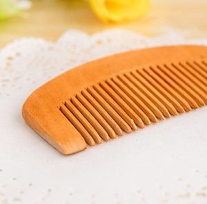 2022 Деревянная расческа Натуральное здоровье Персиковый древесина Антистатический здравоохранение Борода Comb Pocket Combs Gairbrush Massager Hair Styling