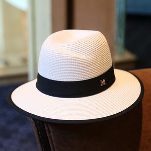Luxury French Hats Big Straw Hat Women Formal Hat Letters Printed Basin Cap Ladies Holiday Beach Hat