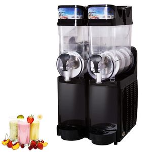 Slushy Machine Dondurulmuş İçecek Smoothie Maker Çift Dağıtım Tank Soğuk Suyu Dondurma Ticari İçecek Mağazası