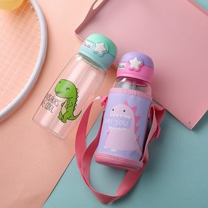 Creative Kids Gift Straw Cup 480ML/700ML Leakproof Water Bottles Outdoor Portable Children Cups Cute Plastic Water Cup VT1992
