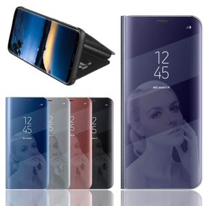 Elektrolizle Ayna Görünümü Çevirme Folio Cüzdan Kılıf iphone 12 Mini 11 Pro Max XR XS Max 7 8 Artı Akıllı Kılıflar Kapak