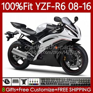 Yamaha YZF-R6 YZF R6 600 R 6 YZF-600 YZFR6 08 09 10 11 12 2013 2014 2015 2015 2009 2010 2011 2012 13 14 15 16 OEM Siyah Beyaz Gövde için Enjeksiyon Perileri