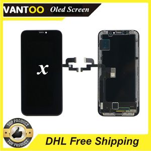 iPhone X Xs XsMax Yedek LCD Ekran Digitizer 100% Test için Premium AMOLED High End OLED Ekran Dokunmatik Paneller