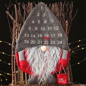 Luanqi рождественские календарь из календарь привезли безликая кукла образный отсчет Санта-Клаус с рождеством украшения для дома Natal Noel 201127