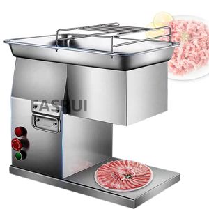 Otomatik çok fonksiyonlu sığır eti domuz eti pişmiş gıda dilimi makinesi kantin eti değirmeni et kesme makinası