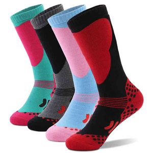 Gobebygo Çocuk Kayak Çorap Sıcak Ter Emici Rahat Yumuşak Havlu Alt Kalınlaşmış Kış Çocuk Açık Spor Futbol Çorap Y1222