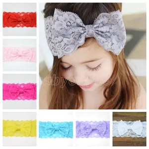 Saç Aksesuarları Bebek Kız Çok Tasarım Dantel Yay Saç Hairband Çocuklar Şapkalar Bebek Bantlar Kız Barrettes Kemerler