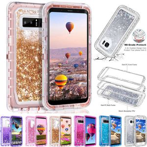 Bling Crystal Lique Glitter 360 Protect Designer Cell Phone Cass Case Robot Compured Back Cover для iPhone 13 12 11 Pro Max Примечание 20 S20 Plus DHL