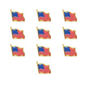 Accessori dei bagagli dell'inarcamento della farfalla del DISTINTIVO di PIN della SPILLA della colla di goccia della bandiera americana 10pcs/lots