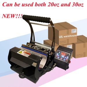 Yerel Depo !!! Tumbler Press Hem 20 oz hem de 30oz Isı Basın Transfer Makinesi Süblimasyon DIY Sıska Düz Tumblers için DIY