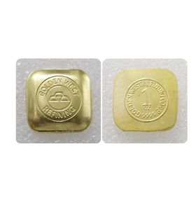 tower 5pcs set 1oz gift The Australian Brass Gold plated bullion Bar