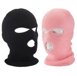 3 Delik Tam Yüz Balaclava Hood Motosiklet Motosiklet bere Tam Yüz Kask Ordu Taktik koruyucu maske Kayak Kış Cap şapka Maske daha sıcak