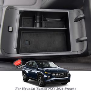 Car Styling For Hyundai Tucson NX4 2021-2023 LHD Center Console Armrest Box Storage Covers Auto Accessories