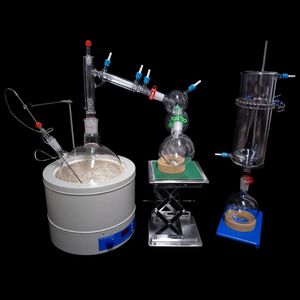 Lab Supplies 5 L Short Path Distillation Kit With Heating Mantle And Cold Trap 220 V Boro 3.3