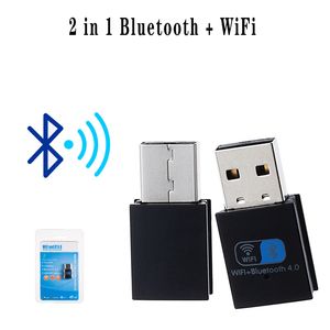 Scheda di rete wireless Bluetooth + WIFI due in uno Ricevitore Wifi 150M + Trasmettitore adattatore Bluetooth 4.0 Spedizione gratuita