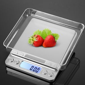 latest USB powered kitchen scale 500g 0.01g Stainless Steel Precision Jewelry Weighing balance Electronic Food Scale 201116