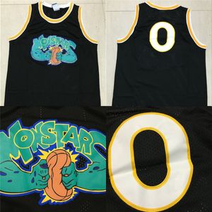 Maglie da basket Alien 0 Space Jam Movie Maglia da basket Monstars Tune Squad Nero 100% cucito Alien Movie Camicie da basket Ordine misto