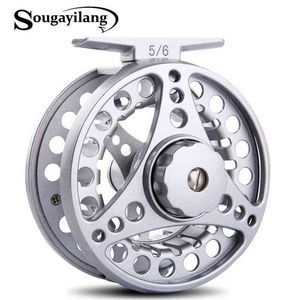 Sougayilang 3BB Sinek Balıkçılık Makaraları Alüminyum Alaşım 5/6wt Fly Reel Dişli İşlenmiş Mikro Ayarlama Sürükle Fly Fishing Reel de Pesca 220120