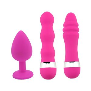 Massagem de silicone butt plug vibradores varinha massageador de próstata magia av vibrador vibrador erótico produto adulto brinquedos sexuais anal para mulheres