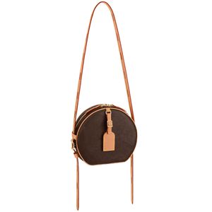 Bayanlar Yuvarlak Omuz Çantaları Lüks Lady Coin Cüzdanlar Crossbody Bag Sırt Çantası 2 Boyut Tasarımcı Zincir Çantalar Ünlü Mektuplar Baskı Tasarımları