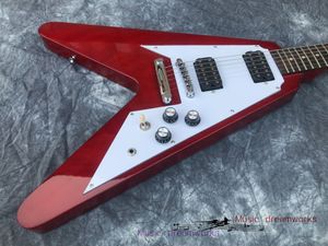 Çin Elektro Gitar OEM Mağazası Elektrik Gitar G F LY Gitar Kırmızı Renk Özelleştirilebilir