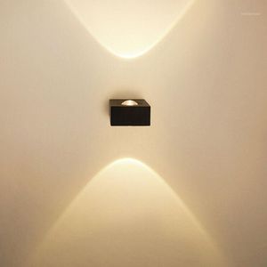 Duvar lambası 2021 Modern 3W LED kare alüminyum AC85-265V 110V 220V 220V Lambalar Yatak Odası için Aydınlatma KTV Arka Plan Light1