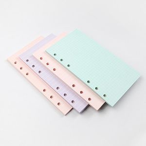New 5 Colors A6 Loose Leaf Solid Color Notebook Refill Spiral Binder Index Page Planner Agenda Inner Filler Papers Notebook Accessories