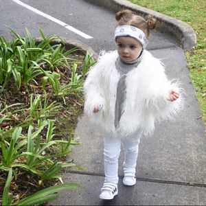 Sonbahar Kış Kürk Ceketler Kızlar Için Prenses Ceket Şelale Bebek Kız Faux Kürk Moda Çocuk Ceketler Çocuk Giyim LJ201125