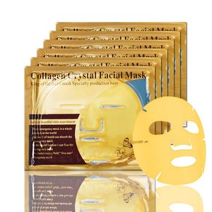 24 K Altın Kollajen Yüz Maskesi Kristal Altın Nemlendirici Yaşlanma Karşıtı Yüz Maskeleri Güzellik Cilt Bakımı Besleyici