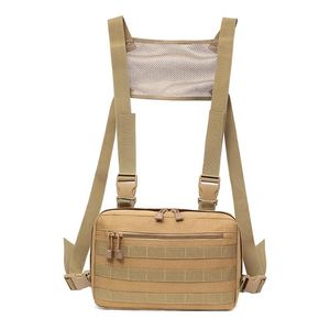Men's Tactical Pouches Adjustable Molle Chest Bag Outdoor Hunting Vest Waist Pack 33x21x5cm Unisex Nylon