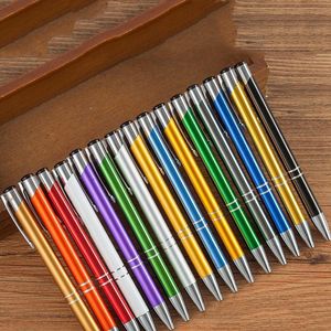 Metal Press Ballpoint Pen Fashion Прочная 1,0 -мм шариковая ручка Pen School Office Supports Advertising Настройка бизнес -подарка WVT1774