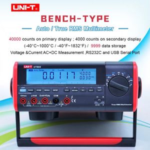 UNI-T UT804 LCD Ekran Tezgah Tipi Dijital Multimetreler Volt Amp Ohm Kapasitans HZ 39999 Test Cihazı Yüksek Hassasiyet