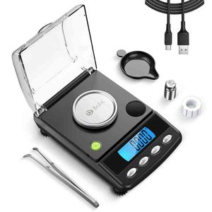 0.001g Precision Digital Jewelry Scale 20g USB Powered Electronic Weighing Scale LCD Mini Lab Balance 0.001g Electronic Scales 211221