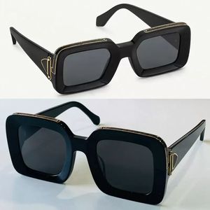 22SS Официальные последние солнцезащитные очки Z1591W Designer Black Acetate Rame и Lense Square Presh
