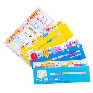 Kawaii Memo Pad Bookmarks Creative Cute Animal Sticky Notes Index Опубликовано IT Planner Канцтовары Школьные принадлежности Бумага