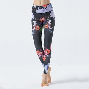 YOGA Kıyafetler Çiçekleri Sıkı Seksi Kadınlar Çiçek Baskılı Pantolon Yüksek Bel Sıkı Sıkıştırma Spor Tayt Spor Tayt Tayt