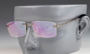 Moda Marka Tasarımcısı Güneş Gözlüğü Çerçeveleri Titanyum Gözlük Adam Kadın Gümüş Metal Sunglass Optik C Dekor Kare Çerçevesiz Köprü Numarası Çerçeve Erkek Kadın Gözlük