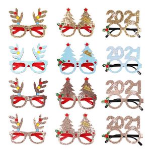 Noel Baba Göz Güneş Gözlüğü Yenilik Ağaç Geyik Kulak Gözlükleri Çerçeve Fotoğraf Planları Noel Fantezi Elbise Noel Partisi Giyim