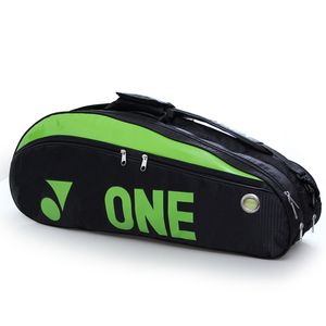 Двухэтажный 5-6 шт. PU BADMINTON BAG Стильная теннисная ракетка рюкзак для ракетки для спортивных карманов для с независимой обуви отсек Q0705