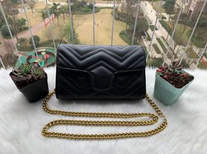 2022 Borse a tracolla Delle Donne di modo Catena in oro classica 26cm PU Borsa in pelle Stile Cuore Borsa da donna Borsa Borse Borse Borse Borse Borse a tracolla