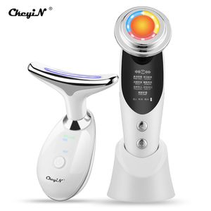7 in 1 Face Neck RF Lifting Machine Microcurrent Skin Rejuvenation Facial Massager LED Photon Therapy Tightening Device