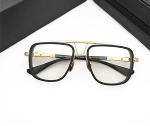 Marka Tasarımcısı Erkekler Kadınlar için Optik Gözlük Metal Gözlük Çerçeveleri Moda Büyük Gözlük Gözlük Çerçeveleri Miyopi Gözlük Kutusu ile